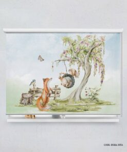 پرده شید اتاق پسرانه طرح روباه و خرگوش مدل We"re Friends