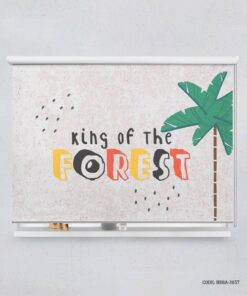 پرده شید اتاق پسرانه طرح شیر مدل King of the Forest