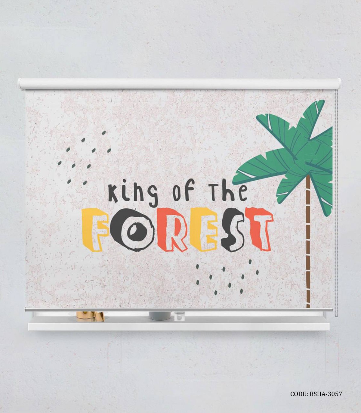 پرده شید اتاق پسرانه طرح شیر مدل King of the Forest