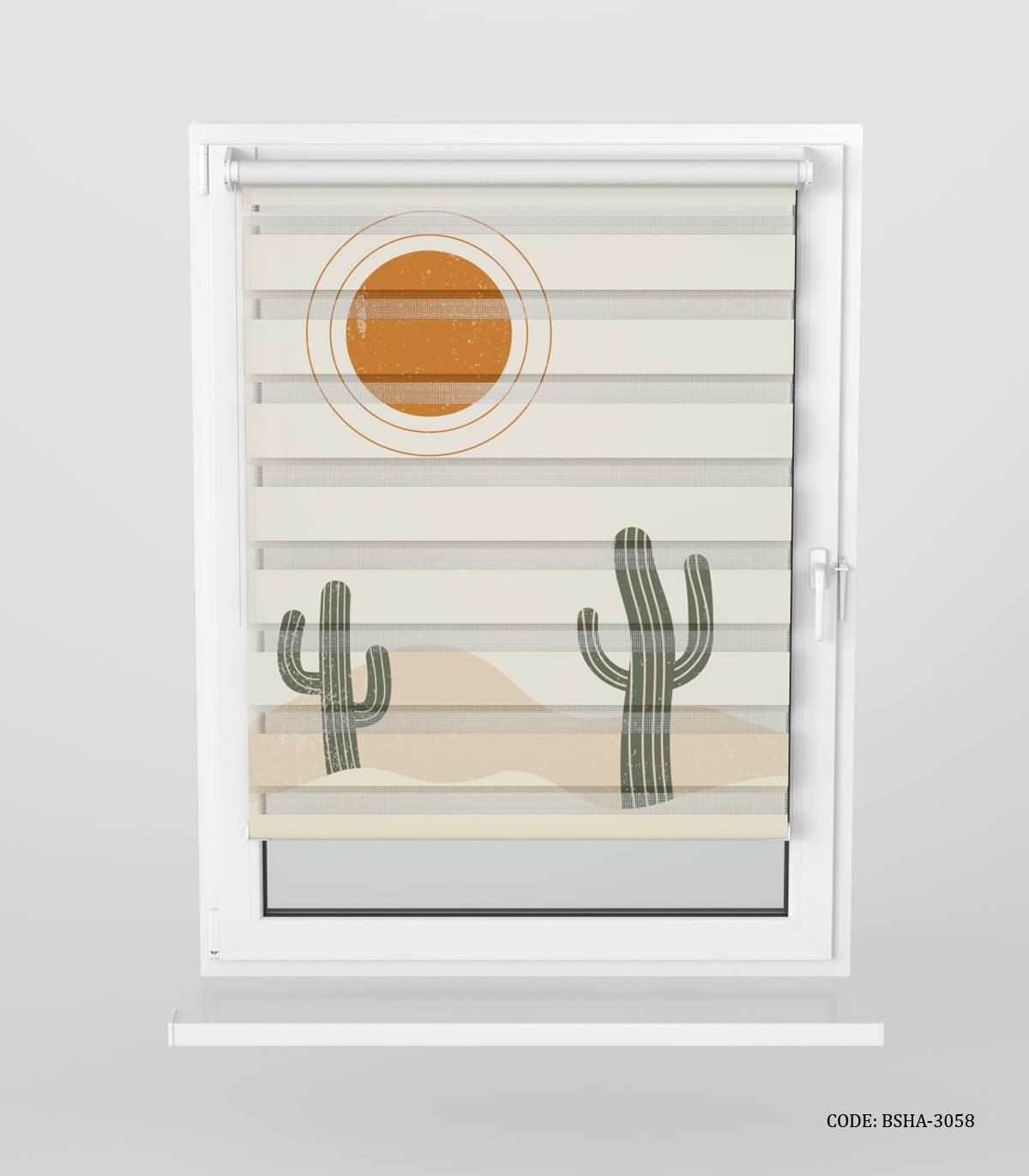 پرده زبرا اتاق پسرانه طرح خورشید مدل Desert