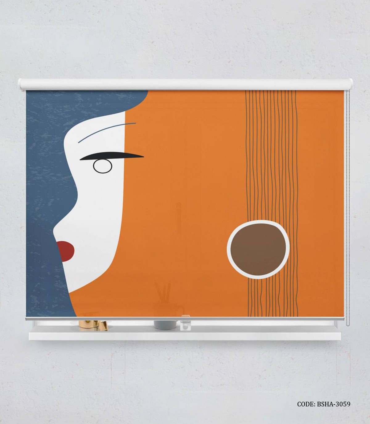 پرده شید اتاق دخترانه طرح نیمرخ مدل Sideview