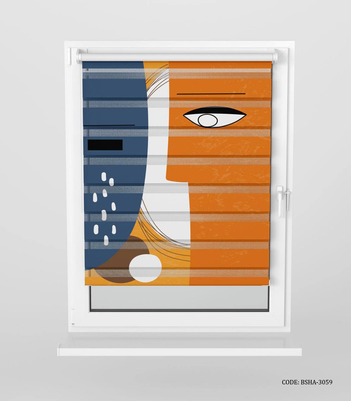 پرده زبرا اتاق دخترانه طرح نیمرخ مدل Sideview