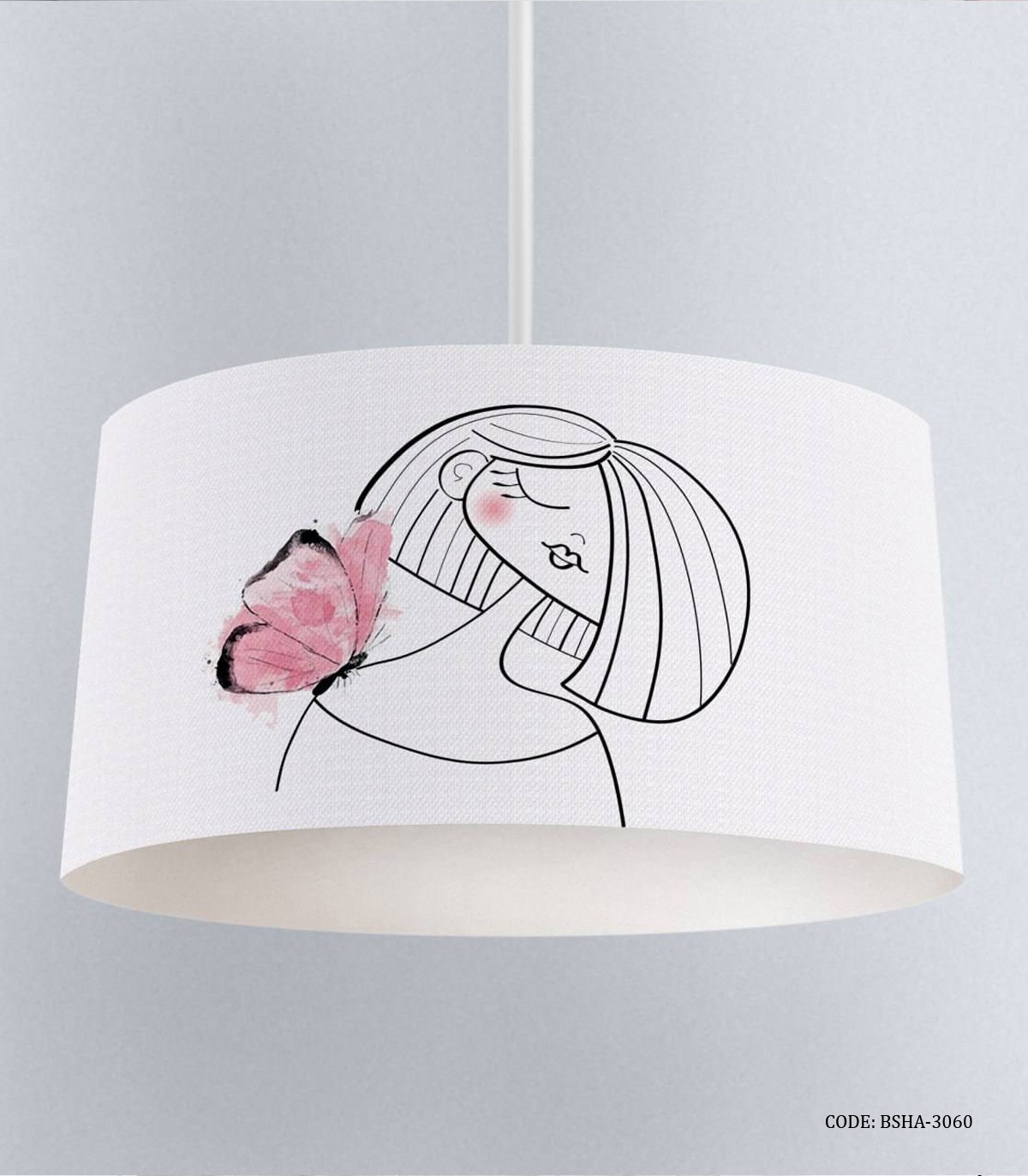 لوستر سفید صورتی اتاق دخترانه طرح پروانه مدل Love Letter