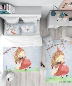 روتختی کودک دخترانه طرح دختر تاب سور مدل Swing