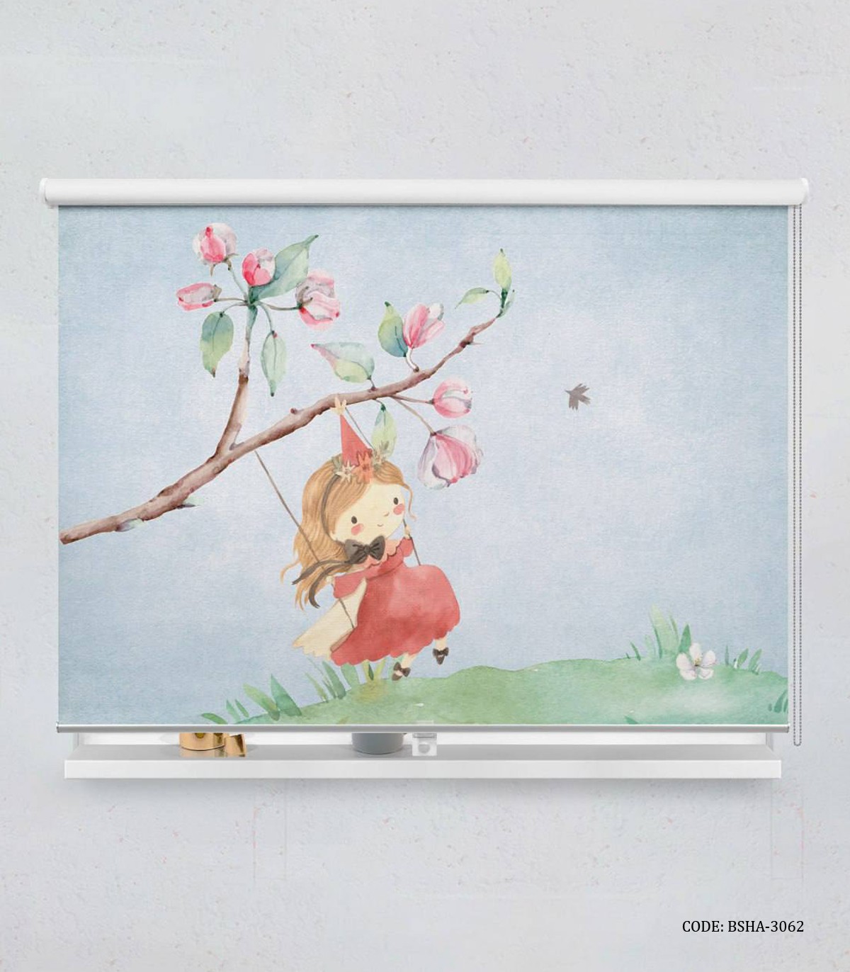 پرده شید اتاق دخترانه طرح دختر تاب سور مدل Swing