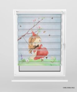 پرده زبرا اتاق دخترانه طرح دختر تاب سور مدل Swing