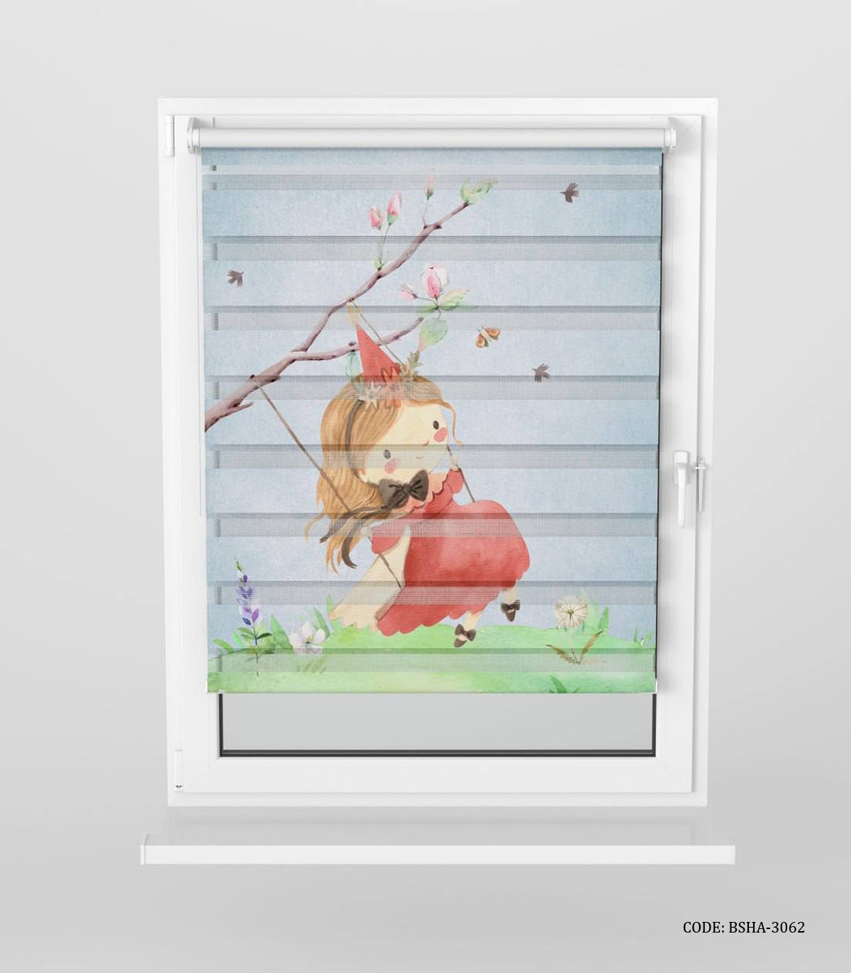 پرده زبرا اتاق دخترانه طرح دختر تاب سور مدل Swing