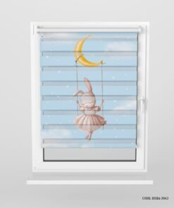 پرده زبرا اتاق دخترانه طرح خرگوش مدل Be Free