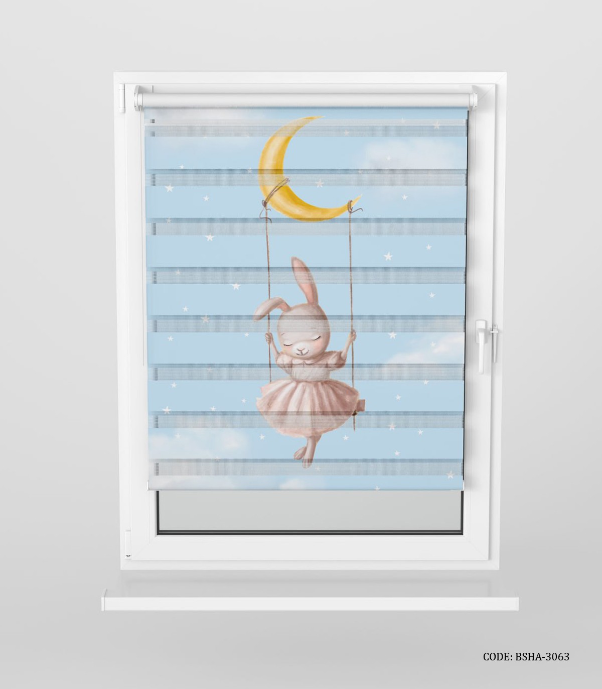 پرده زبرا اتاق دخترانه طرح خرگوش مدل Be Free