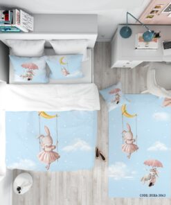 روتختی کودک دخترانه طرح خرگوش مدل Be Free