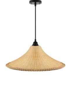 لوستر آویز حصیری ساده مدل ملیسا