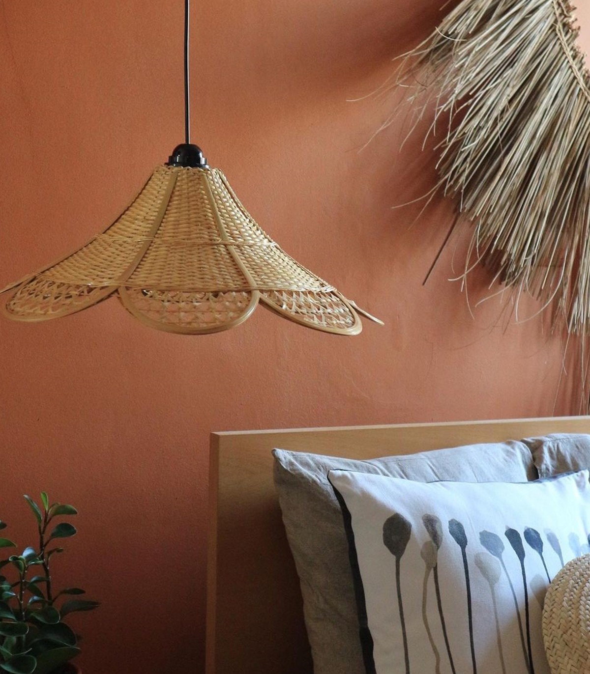 لوستر حصیری اتاق خواب مدل ستاره