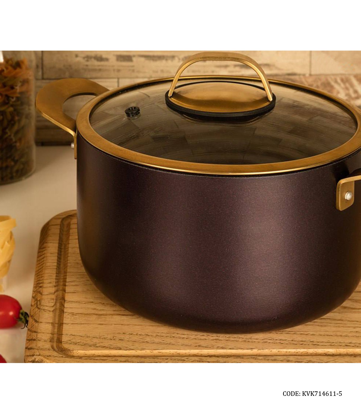 سرویس قابلمه گرانیتی 11 پارچه دسته طلایی ویراکیش مدل سورنا