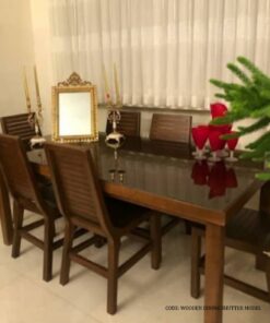 صندلی ناهارخوری چوبی مدرن مدل کرکره ای