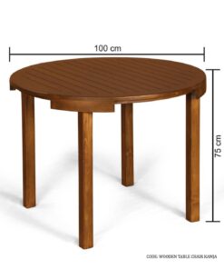 میز ناهارخوری چوبی چهارنفره کم جا مدل سورنا