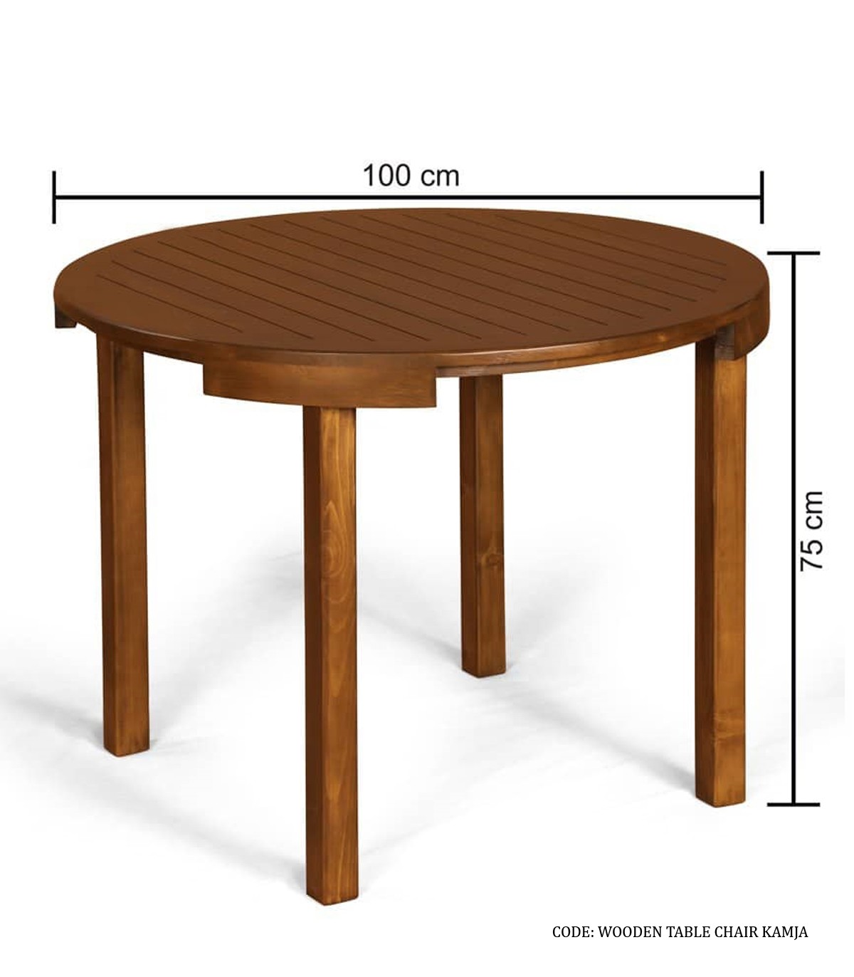 میز ناهارخوری چوبی چهارنفره کم جا مدل سورنا