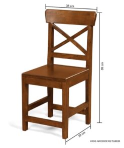 صندلی چوبی ناهارخوری مدل ضربدری