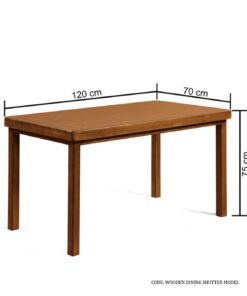 میز ناهارخوری چوبی 6 نفره مستطیل مدل سوین