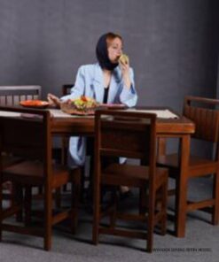 ست میز و صندلی ناهار خوری  چوبی شش نفره مدل سوین