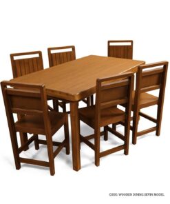 ست میز و صندلی ناهار خوری  چوبی شش نفره مدل سوین