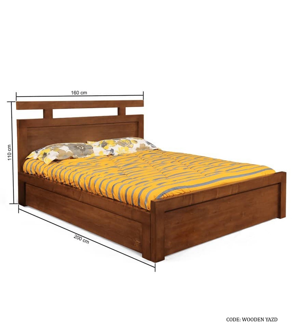 تخت خواب چوبی دونفره و یک نفره مدل روناک
