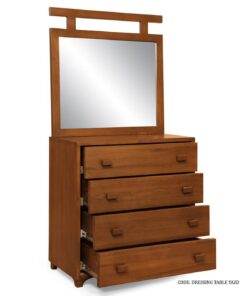 میز آرایش و دراور چهار کشو چوبی مدل  روناک