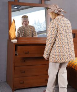 میز آرایش و دراور چهار کشو چوبی مدل  روناک