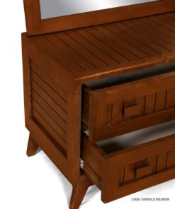 میز آرایش چوبی دو کشو مدل آذین