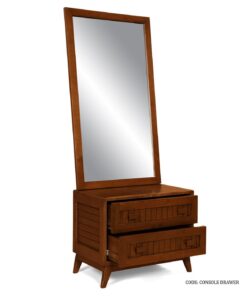 میز آرایش چوبی دو کشو مدل آذین