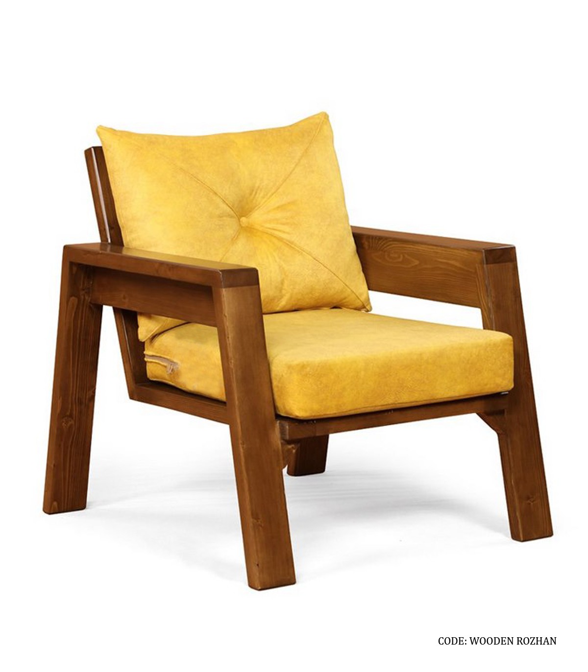 مبل  مینیمال چوبی تک نفره  مدل  روژان