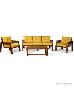نیم ست مبلمان راحتی پنج نفره چوبی مدل روژان