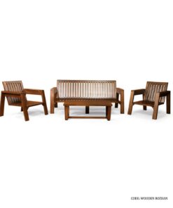 نیم ست مبلمان راحتی پنج نفره چوبی مدل روژان