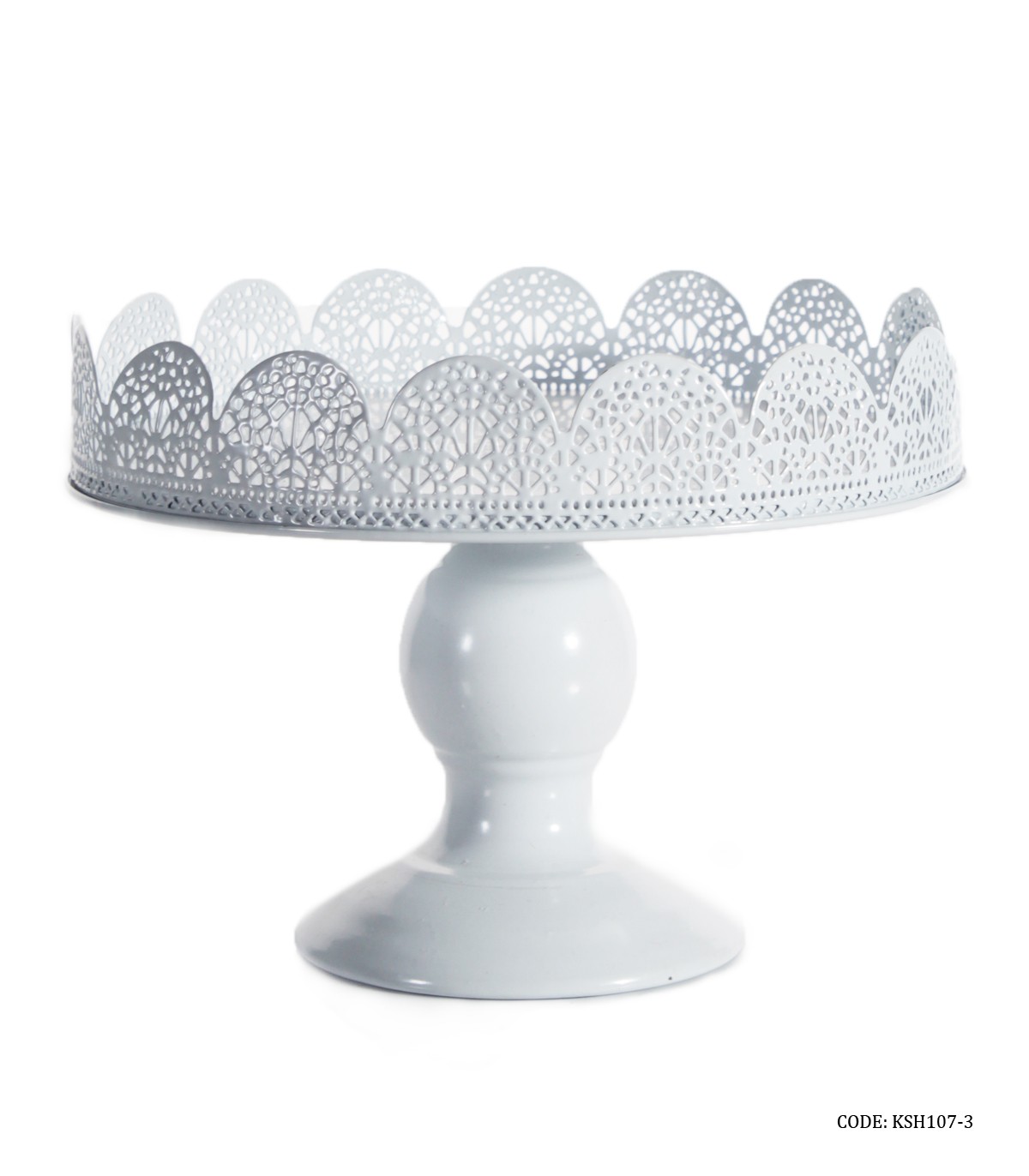 کیک خوری سفید طرح سیلویا سایز کوچک