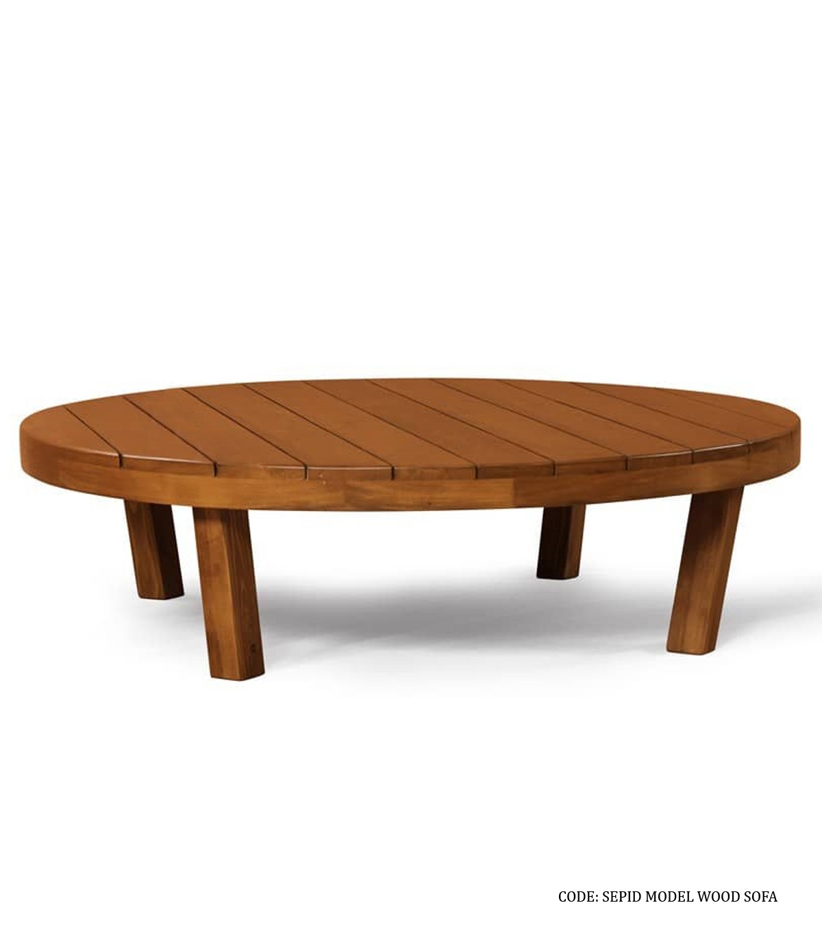 میز جلو مبلی چوبی گرد مدل سپید