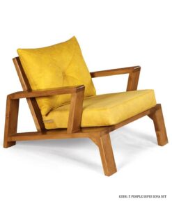 مبل تک نفره چوبی مدل سپید