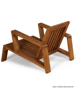 مبل تک نفره چوبی مدل سپید