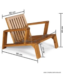 مبل تک نفره چوبی مدل سپید