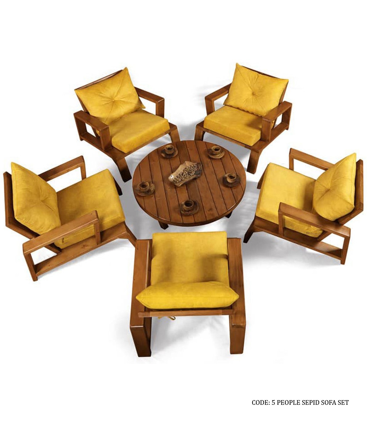 مبل تک نفره چوبی مدل سپید