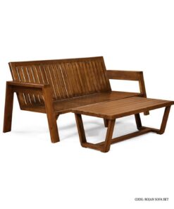 مبل راحتی سه نفره چوبی مدل روزان