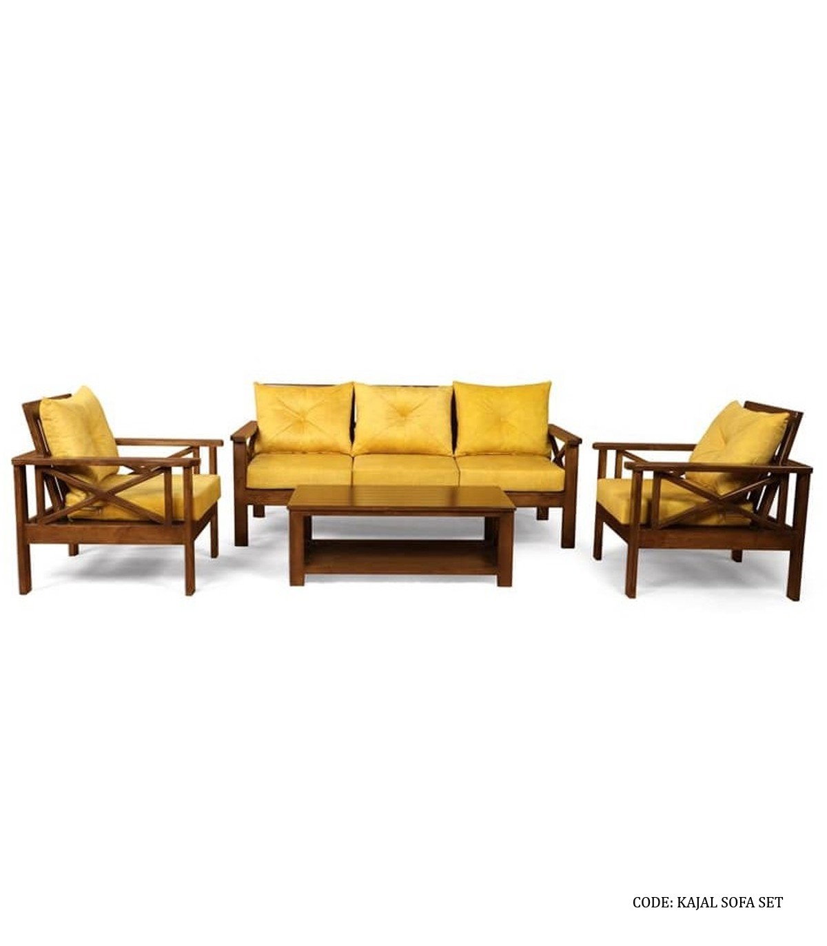 مبل دو نفره چوبی راحتی مدل کژال