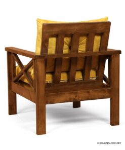 مبل تک نفره چوبی راحتی مدل کژال