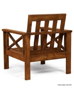 مبل تک نفره چوبی راحتی مدل کژال