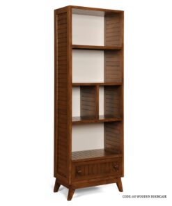 کتابخانه  چوبی 4 طبقه کشودار  مدل رانا