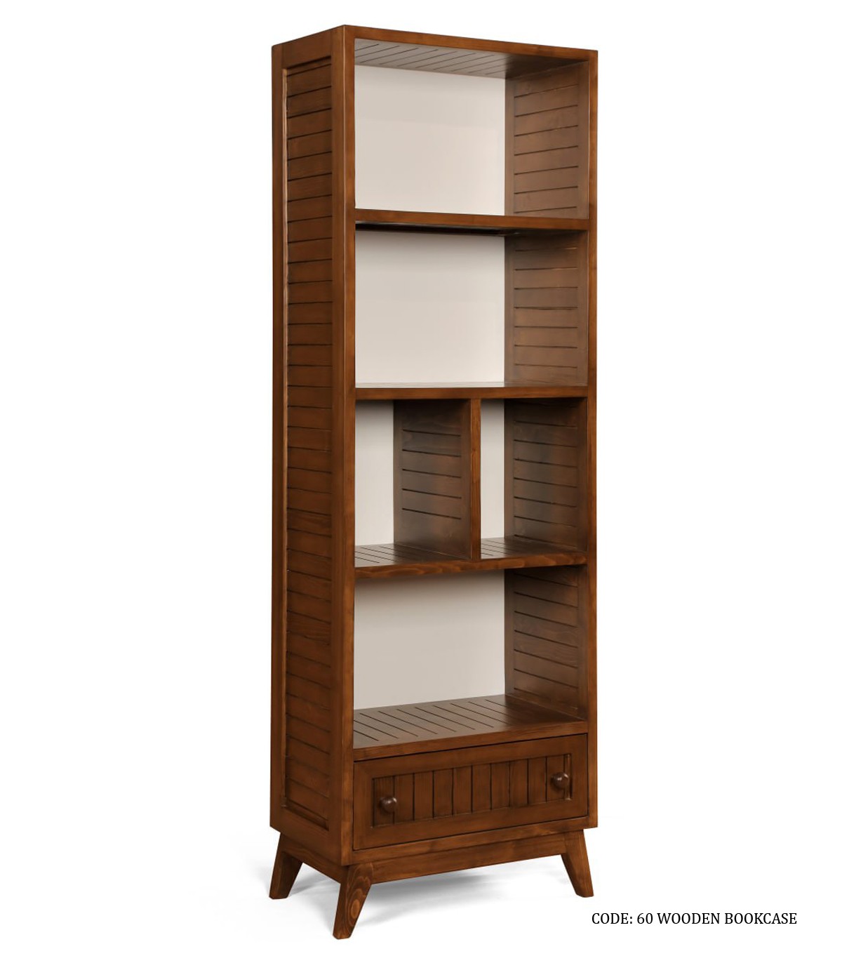 کتابخانه  چوبی 4 طبقه کشودار  مدل رانا