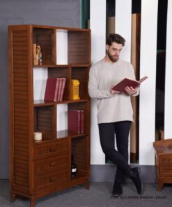 قفسه کتاب چوبی 3 طبقه کشو دار مدل رونیکا