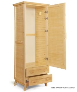 کمد لباس چوبی دو کشو طرح رومینا