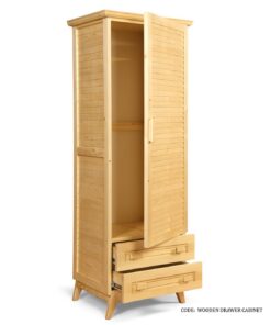 کمد لباس چوبی دو کشو طرح رومینا