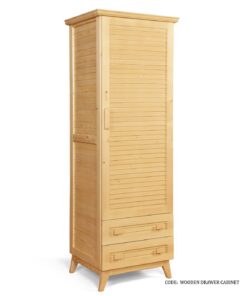 کمد لباس چوبی دو کشو طرح رومینا