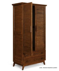 کمد لباس چوبی دو کشو مدل رکسان