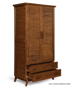 کمد لباس چوبی دو کشو مدل رکسان